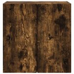 vidaXL Meuble TV mural Chêne fumé 59 5 x 31 x 60 cm Bois d'ingénierie