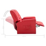 Vidaxl chaise inclinable rouge similicuir