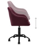 vidaXL Chaises pivotantes à manger lot de 4 violet tissu