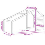 vidaXL Toit de lit pour enfants 188x97x113 cm bois de pin massif