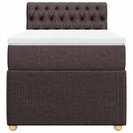 vidaXL Sommier à lattes de lit avec matelas Marron foncé 90x190 cm