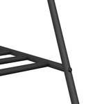 vidaXL Porte-vêtements Noir Métal Moyen Rangement Porte-vêtements