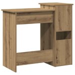 vidaXL Bureau avec étagères chêne artisanal bois d'ingénierie