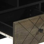 vidaXL Meuble TV noir 100x33x46 cm bois massif de manguier