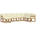 vidaXL Ensemble de canapés d'extérieur 8 pc Blanc et crème