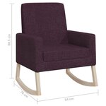 vidaXL Chaise à bascule Violet Tissu