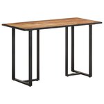 vidaXL Table à manger 120 cm Bois de manguier brut