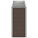 vidaXL Lit surélevé de jardin Acier galvanisé 240x40x77 cm Marron