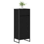 vidaXL Cabinet de salle de bain avec porte Chêne noir 40 x 30 x 100 cm