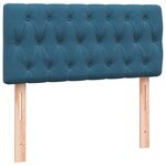 vidaXL Sommier à lattes de lit et matelas bleu foncé 80x220 cm velours