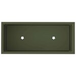 vidaXL Bac de jardin surélevé Vert olive 60 x 26 x 45 cm Acier