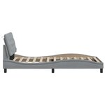 vidaXL Cadre de lit sans matelas gris clair 100x200 cm tissu
