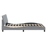 vidaXL Cadre de lit sans matelas gris clair 140x190 cm tissu