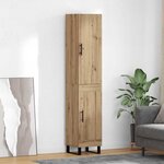 vidaXL Haut Armoire Chêne artisanal 34 5 x 34 x 180 cm