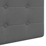 vidaXL Tête de lit suspendue Avec lumière LED Gris foncé Tissu