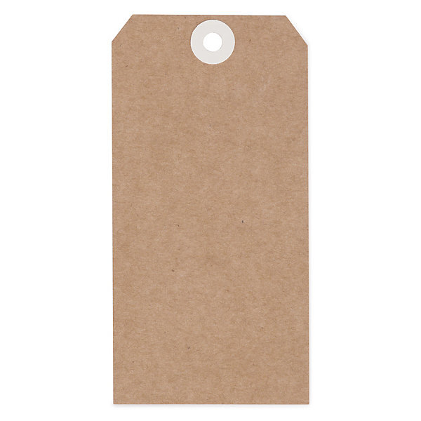 Lot de 1000: étiquette américaine en kraft sans attache 125x63 mm