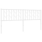 vidaXL Tête de lit métal blanc 180 cm