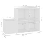 vidaXL Armoire à chaussures d'entrée blanc bois d'ingénierie