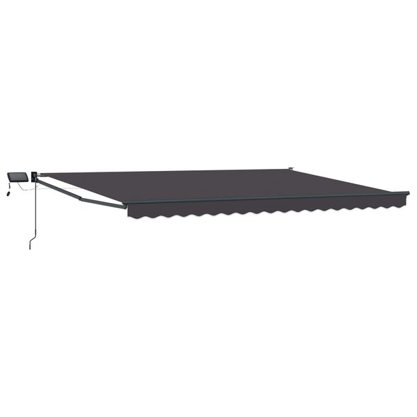 vidaXL Store rétractable manuel avec LEDs Anthracite 4 × 3 m