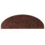 vidaXL Tapis d'escalier 15 Pièces marron 65x21x4 cm