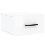 vidaXL Tables de chevet murales 2 Pièces blanc brillant 35x35x20 cm