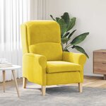 vidaXL fauteuil Jaune 76 x 94 x 102 cm Velours