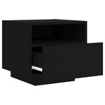 vidaXL Table de chevet avec lumières LED noir 40x39x37 cm