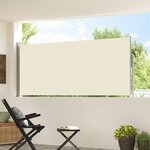 vidaXL Auvent latéral rétractable 120 x 300 cm Blanc cassé