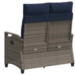 vidaXL Banc de jardin avec oreiller 105 x 60 x 112 cm acier