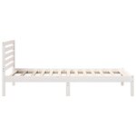 vidaXL Cadre de lit Blanc 75 x 190 cm Bois massif en pin