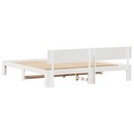 vidaXL Cadre de lit Blanc 200 x 200 cm Bois de pin massif