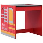 vidaXL Jeu de table et chaises d'enfants 3 Pièces Camion de pompiers Bois