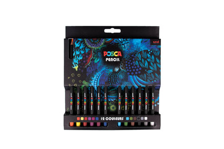 NOUVEAU !!! Crayon de couleur Posca Pencil Pochette de 12 couleurs