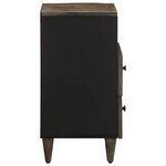 vidaXL Table de chevet gris clair 50x33x60 cm bois de manguier massif