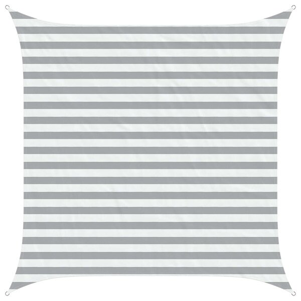 vidaXL Voile d'ombre Gris clair et blanc 2 5 x 2 5 m