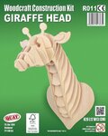 Maquette en bois tête de girafe