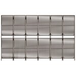 vidaXL Cloison de séparation 6 panneaux marron résine tressée