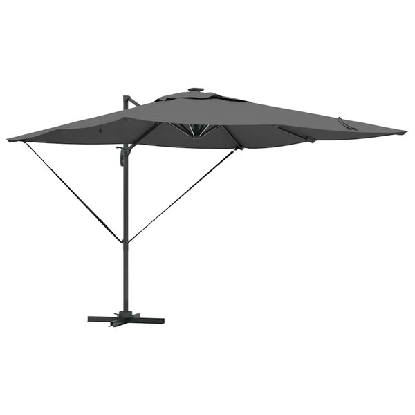 vidaXL Parasol Anthracite 286 x 284 x 270 cm Aluminium et polyester