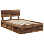 vidaXL Cadre de lit Bois ancien 135 x 190 cm Pin massif