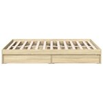 vidaXL Cadre de lit avec tiroirs sans matelas chêne sonoma 120x200 cm