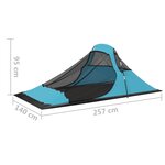 vidaXL Tente de camping 317x240x100 cm Bleu