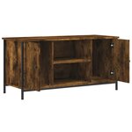 vidaXL Meuble TV Chêne fumé 100x40x50 cm Bois d'ingénierie