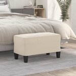 vidaXL Banc Crème 70x35x41 cm Tissu microfibre