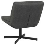 vidaXL Chaise pivotante Noir 63 x 75 x 76 cm PU antique