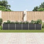 vidaXL Lit surélevé de jardin Acier galvanisé 480x80x77 cm Anthracite