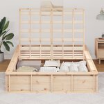 vidaXL Cadre de lit avec stockage Marron 120 x 200 cm bois