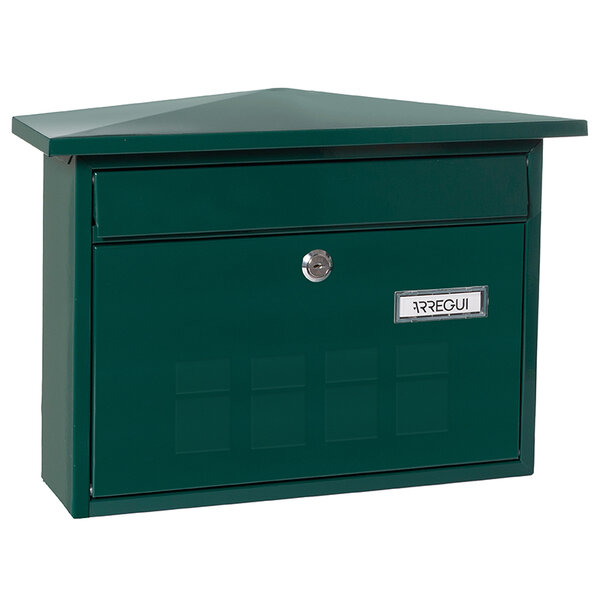 Boîte aux Lettres en Acier Deco E5703 Fond Étroit Anti-pluie Vert