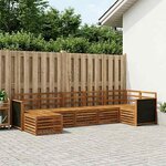 vidaXL Ensemble de canapé d'angle 6 Pièces Naturel Bois d'Acacia Massif