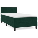 vidaXL Sommier à lattes de lit et matelas Vert foncé 80x200 cm Velours
