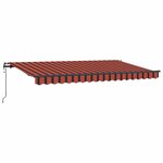 vidaXL Auvent Rétractable Orange 350 x 200 cm tissu